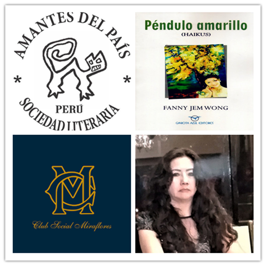 (2019).WONG, M FANNY “PÉNDULO AMARILLO” (HAIKUS). Gaviota Azul Editores. Lima. 123 págs. ISBN:978-612-46663-7-7.