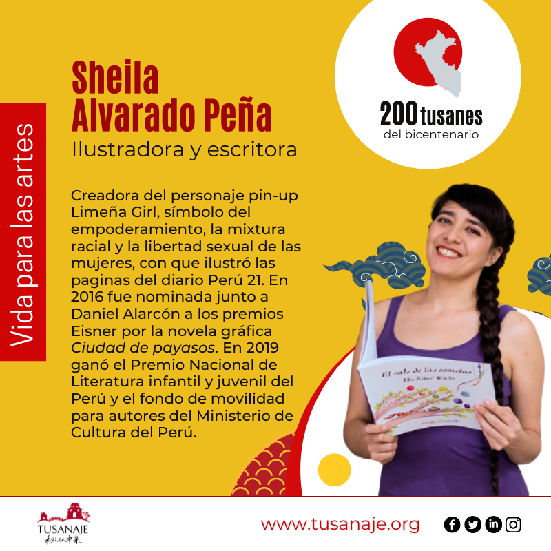 Sheila Alvarado Peña, ilustradora y escritora.TUSÁN BICENTENARIO