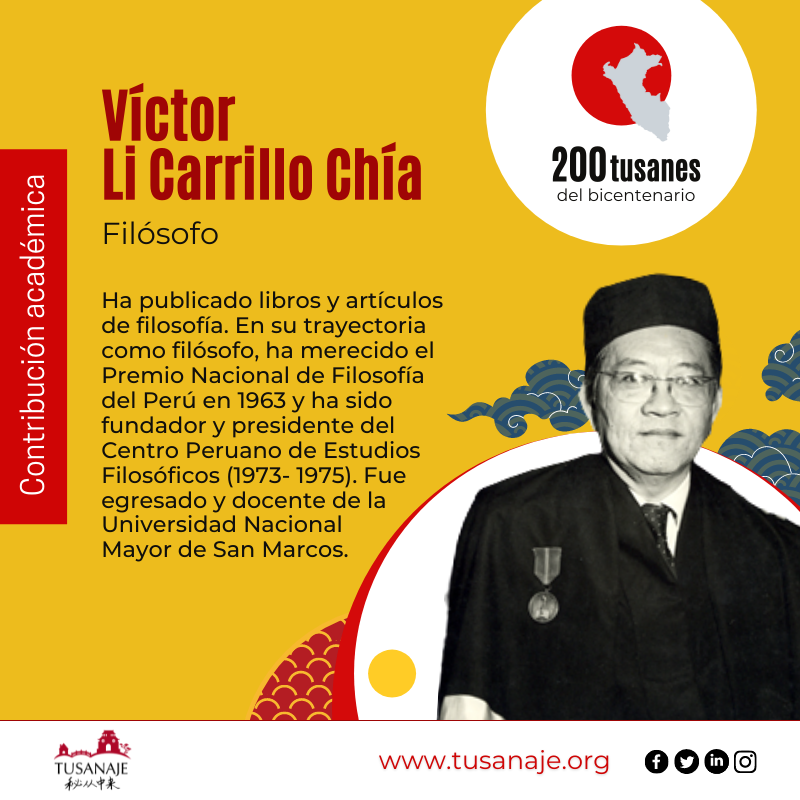 Tusanaje 秘从中来 Rostros del bicentenario. Victor Li Carrillo, filosofo por la UNMSM.