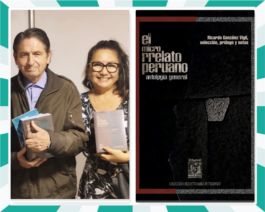FERIA DEL LIBRO DE SAN BORJA , Fanny Jem Wong y Ricardo González Vigil , en la Presentación del Microrrelato Peruano 