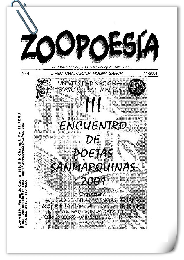 REVISTA ZOOPOESÍA N 4 -2000 CECILIA MOLINA GARCÍA 